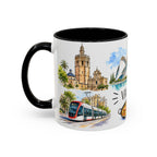 Valencia Illustrated Travel Mug | City Souvenir Accent Coffee Mug | 11oz 15oz Ceramic Cup