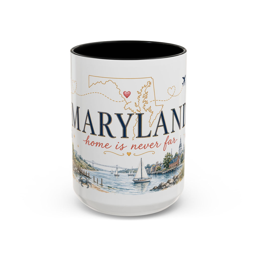 Maryland State Map Mug | Homesick Gift, Long Distance Friendship Coffee Cup (11oz 15oz)