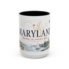 Maryland State Map Mug | Homesick Gift, Long Distance Friendship Coffee Cup (11oz 15oz)