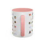 Boston Christmas Mug | Watercolor Travel Souvenir | Holiday Gift | Accent Ceramic Coffee Cup 11oz 15oz