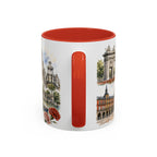 Madrid Coffee Mug | Spain Travel Souvenir | Vintage Illustrated City Gift | 11 oz 15 oz Accent Mug