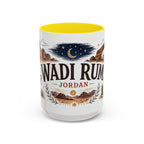 Wadi Rum Coffee Mug | Travel Destination Souvenir Gift | Accent Color Ceramic 11oz 15oz