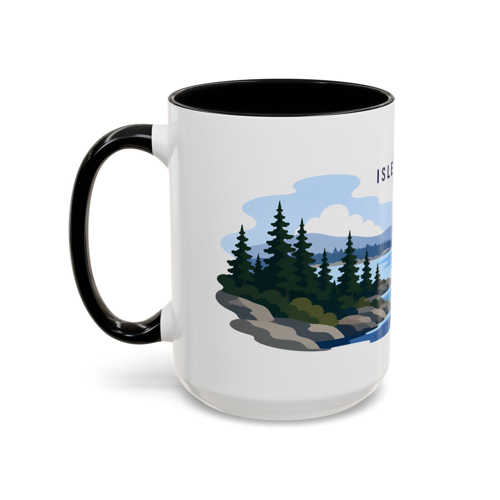Isle Royale National Park Coffee Mug | Solid Color Block Park Souvenir | 11oz 15oz Accent Mug