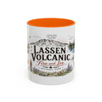 Lassen Volcanic National Park Coffee Mug | California Volcano Geothermal Hiking Gift | Accent Color Ceramic 11oz 15oz