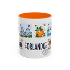 Orlando Coffee Mug | Postage Stamp Collage Mug | Travel Souvenir Accent Cup 11oz 15oz