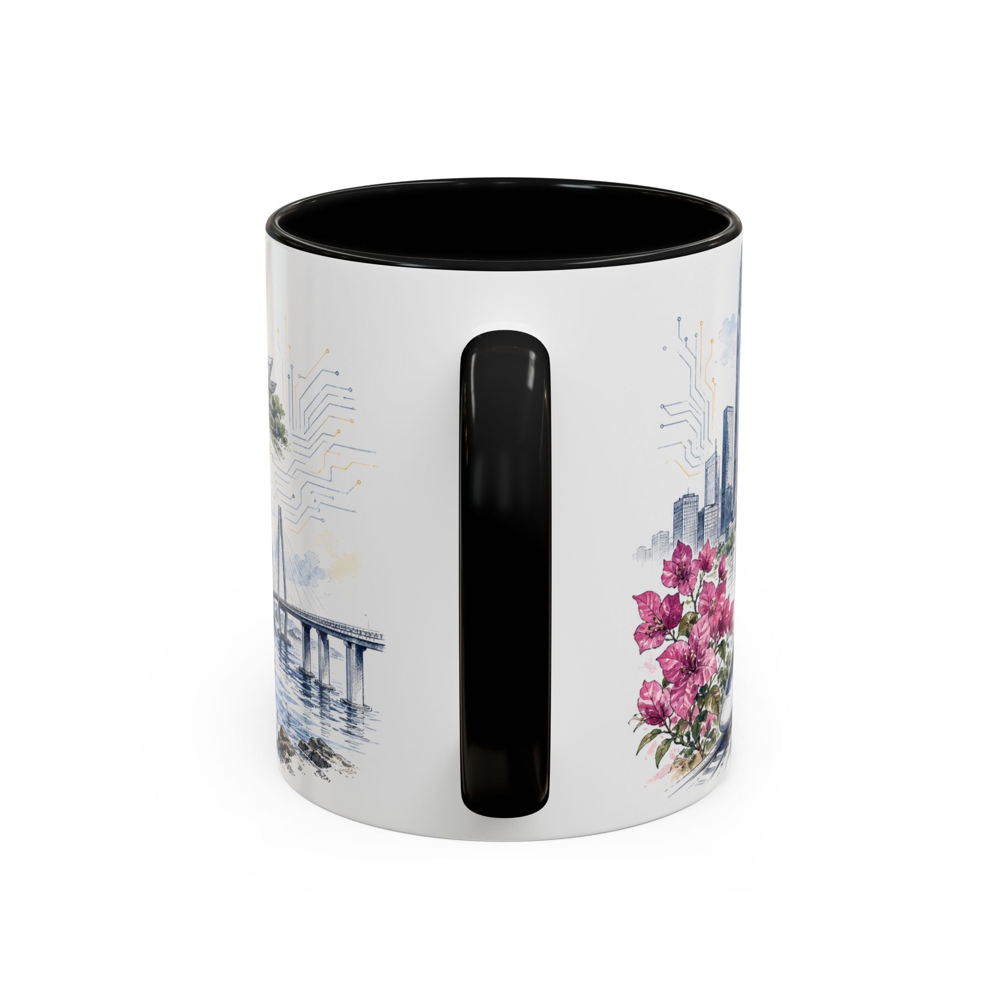 Shenzhen Coffee Mug | China Travel Souvenir | Vintage Illustrated City Gift | 11 oz 15 oz Accent Mug