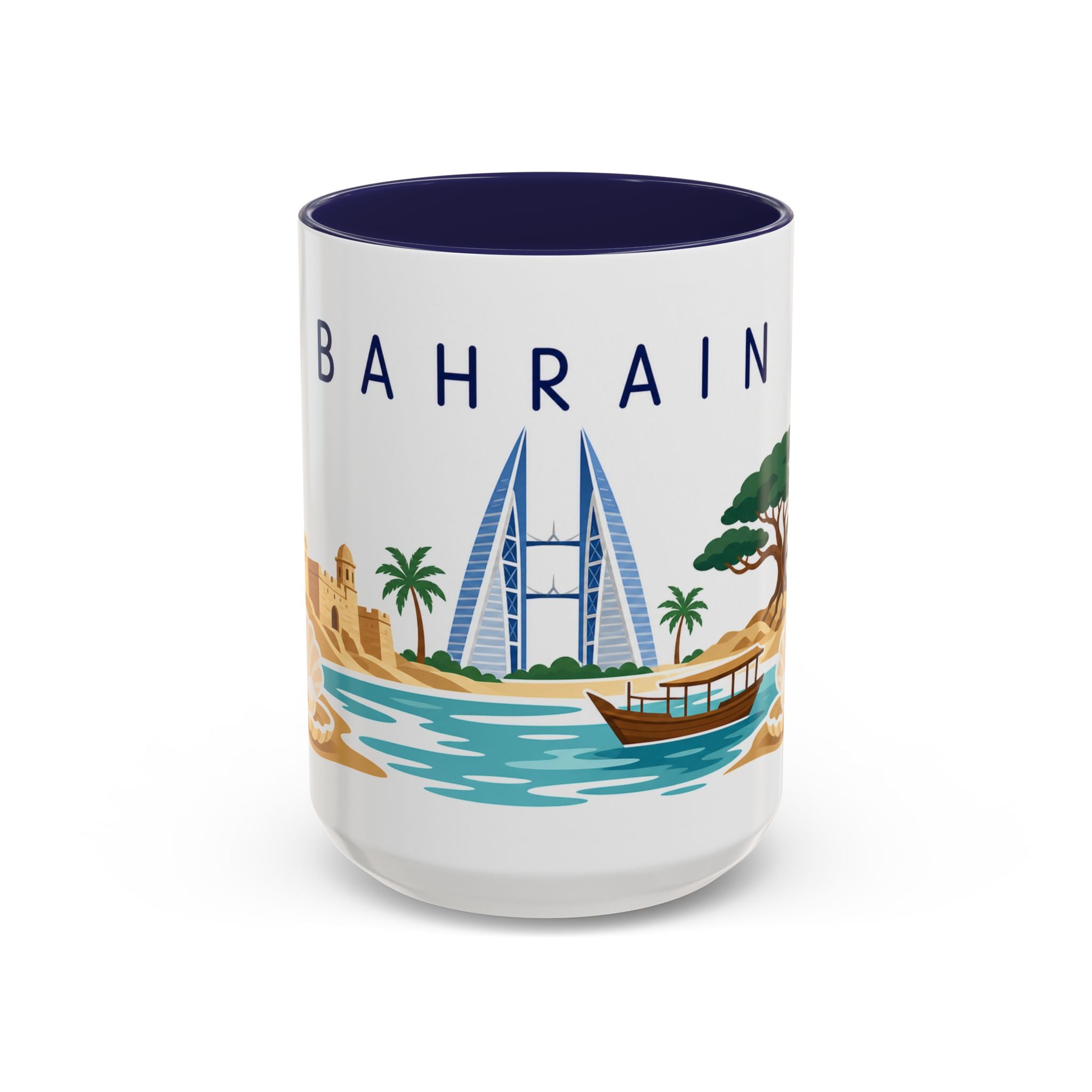 Bahrain Coffee Mug | Travel Souvenir Accent Mug | Country Gift Ceramic Cup 11oz 15oz