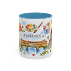 Florence Travel Mug | European City Souvenir Accent Coffee Mug | 11oz 15oz Ceramic Cup