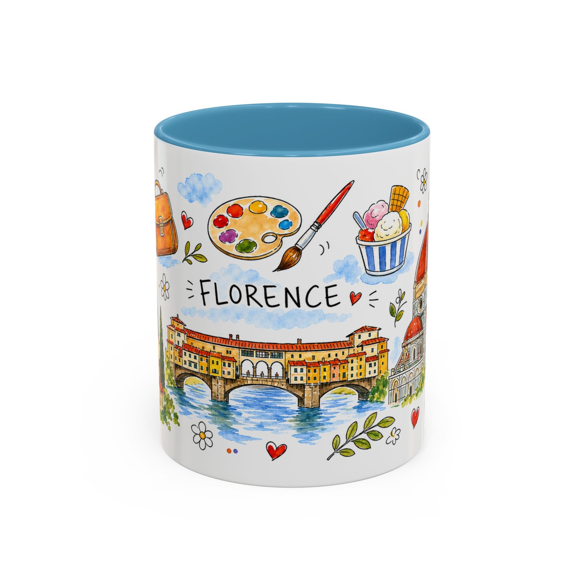 Florence Travel Mug | European City Souvenir Accent Coffee Mug | 11oz 15oz Ceramic Cup