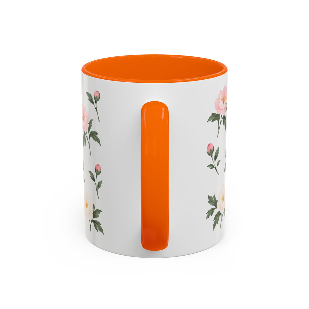 Indiana Peony Mug, State Flower Floral Coffee Cup, 11oz Botanical Gift