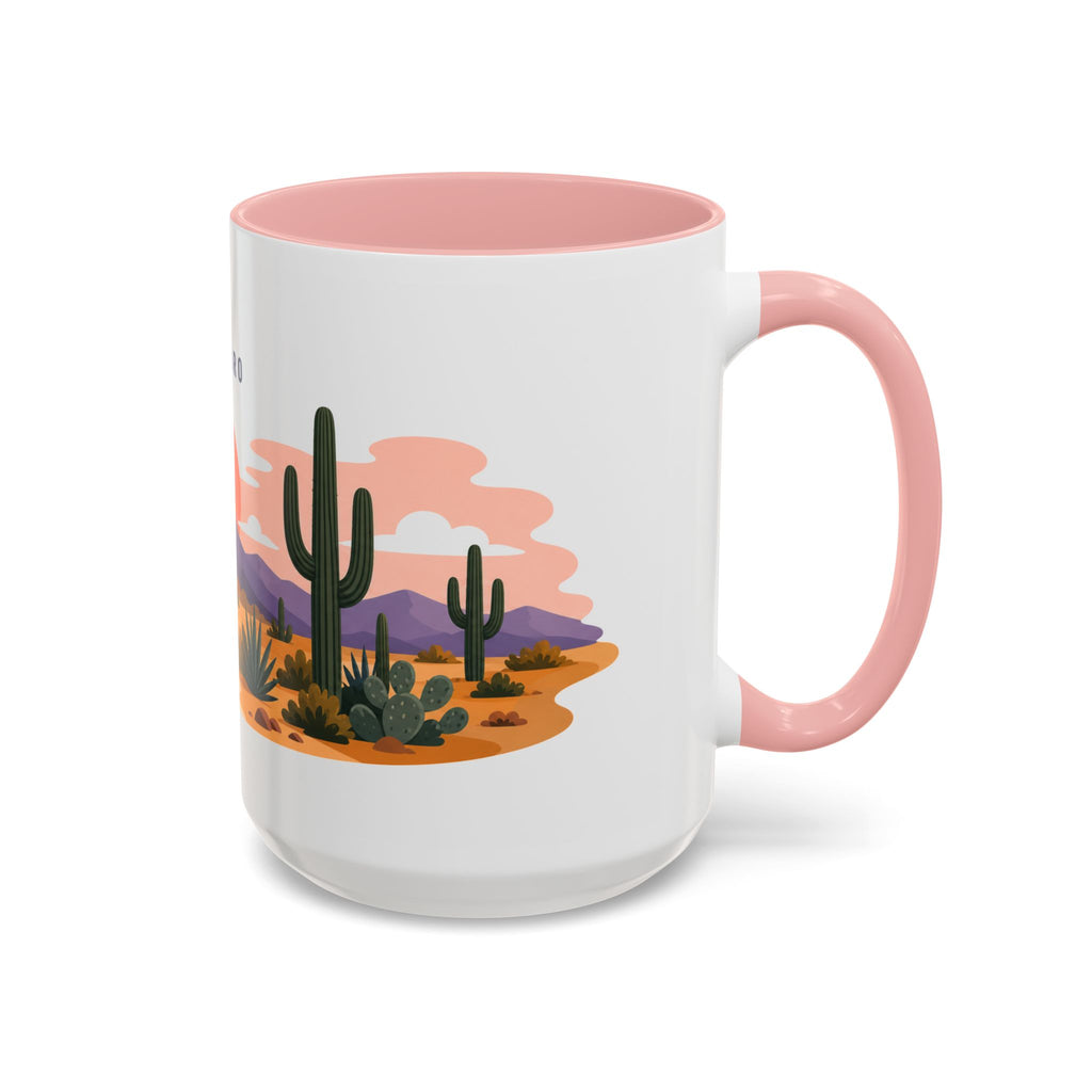 Saguaro National Park Coffee Mug | Solid Color Block Park Souvenir | 11oz 15oz Accent Mug