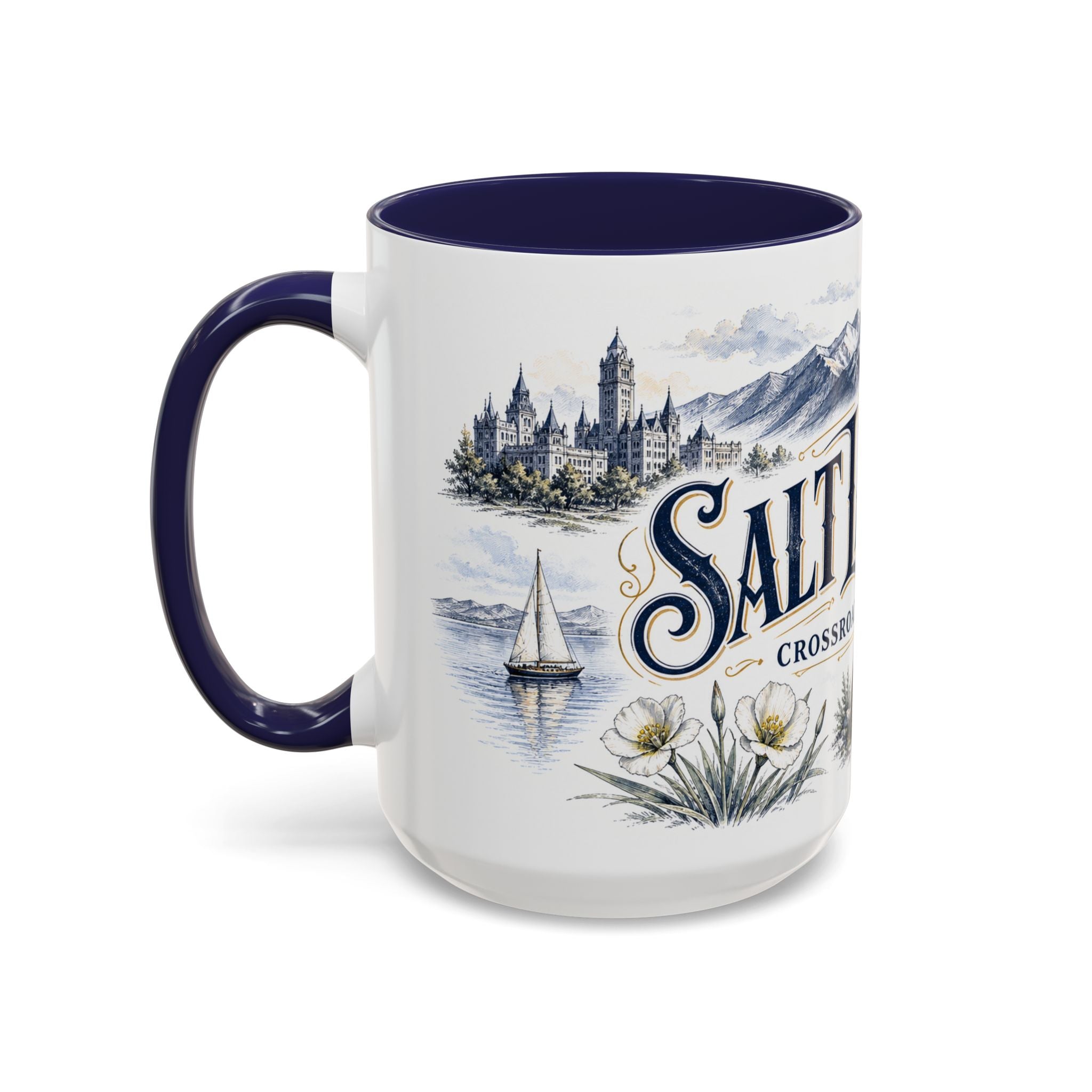 Salt Lake City Coffee Mug | United States Travel Souvenir | Vintage Illustrated City Gift | 11 oz 15 oz Accent Mug