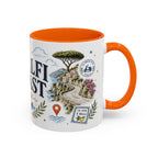 Amalfi Coast Coffee Mug | Travel Destination Souvenir Gift | Accent Color Ceramic 11oz 15oz