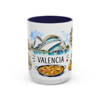 Valencia Illustrated Travel Mug | City Souvenir Accent Coffee Mug | 11oz 15oz Ceramic Cup