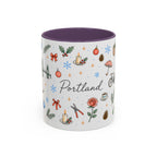 Portland Christmas Watercolor Mug | City Souvenir Coffee Cup (11oz 15oz)
