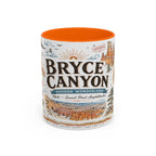 Bryce Canyon Coffee Mug | National Park Hiking Utah Gift | Accent Color Ceramic 11oz 15oz