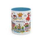 Madrid Travel Mug | European City Souvenir Accent Coffee Mug | 11oz 15oz Ceramic Cup