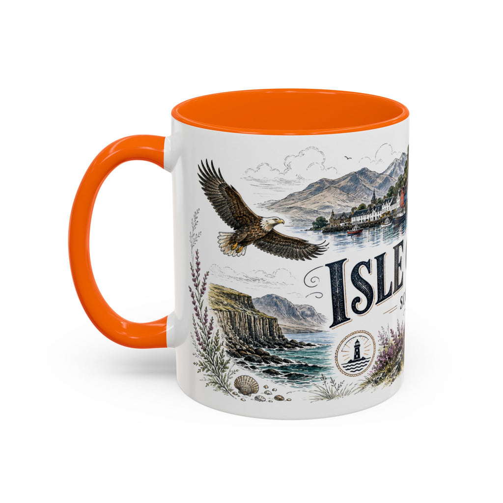 Isle of Mull Mug, Scotland Travel Souvenir, Bucket List Gift, Accent Ceramic Coffee Mug 11oz 15oz