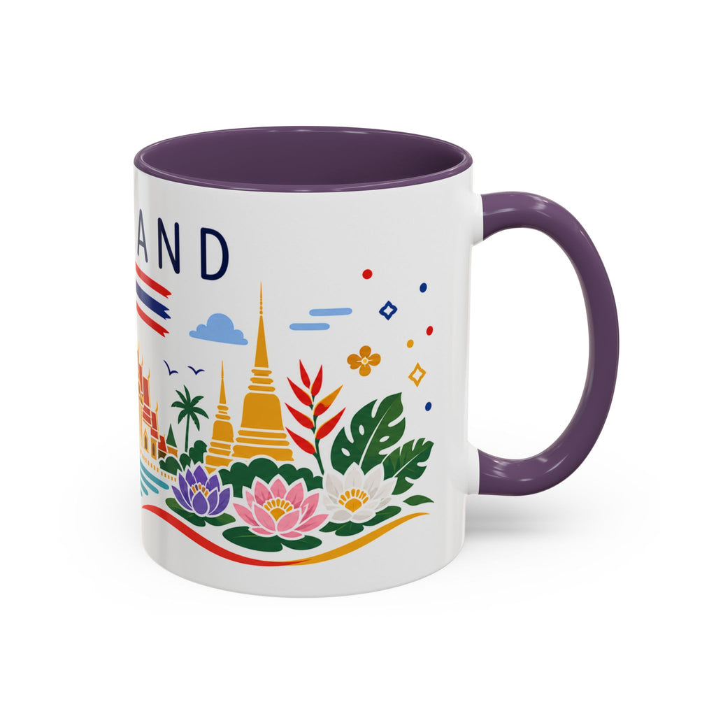 Thailand Coffee Mug | Travel Souvenir Accent Mug | Country Gift Ceramic Cup 11oz 15oz
