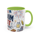 Freedom Fest Coffee Mug | Grill Chill Fireworks 4th of July | Accent Color Ceramic 11oz 15oz
