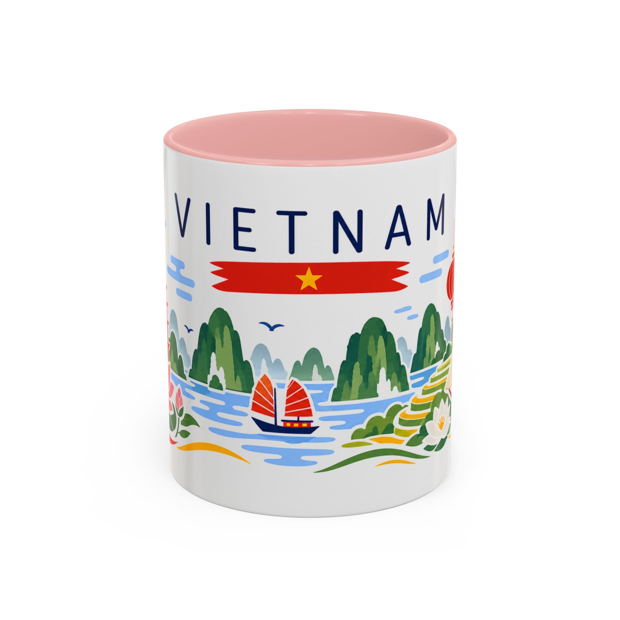 Vietnam Coffee Mug | Travel Souvenir Accent Mug | Country Gift Ceramic Cup 11oz 15oz