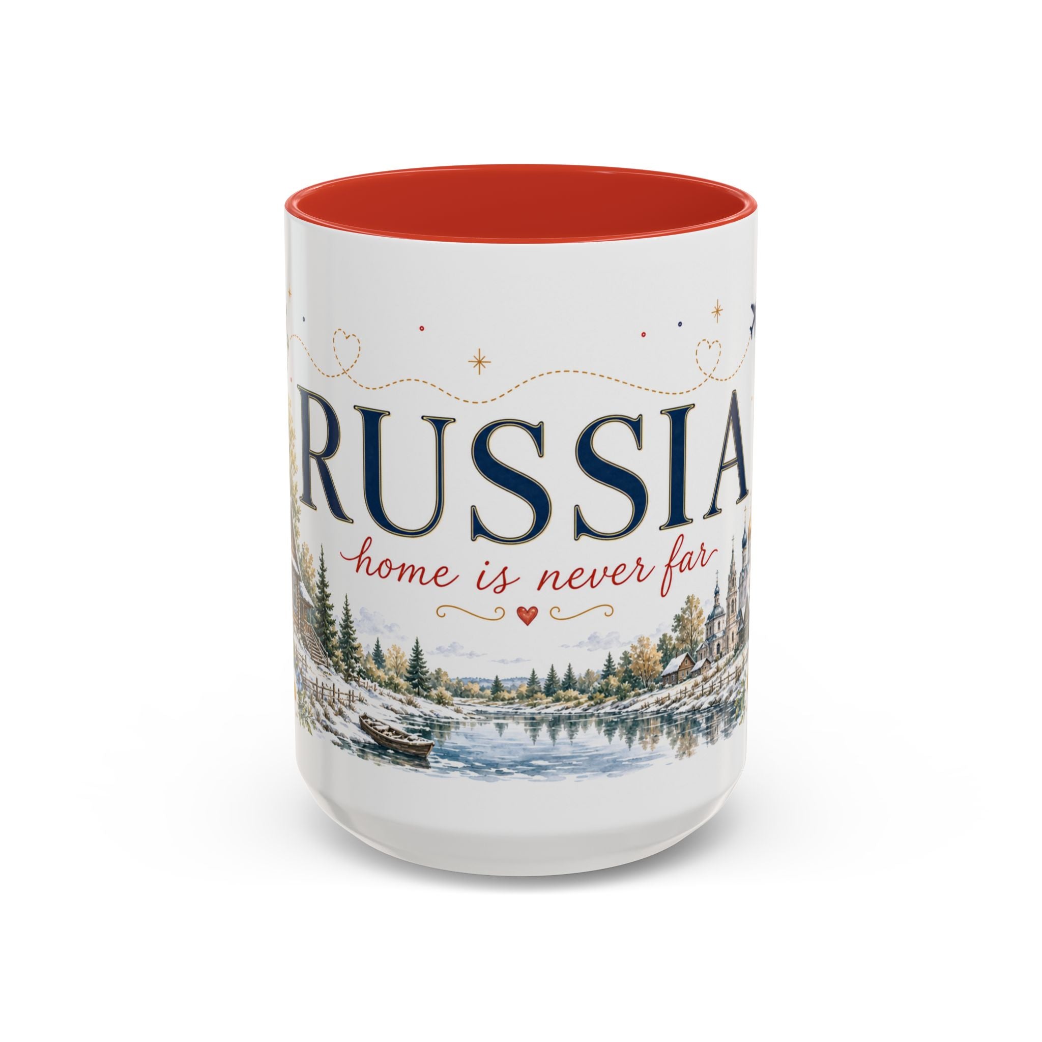 Russia Home Country Mug | Moving Away Gift | Long Distance Friendship | 11 oz 15 oz Accent Mug