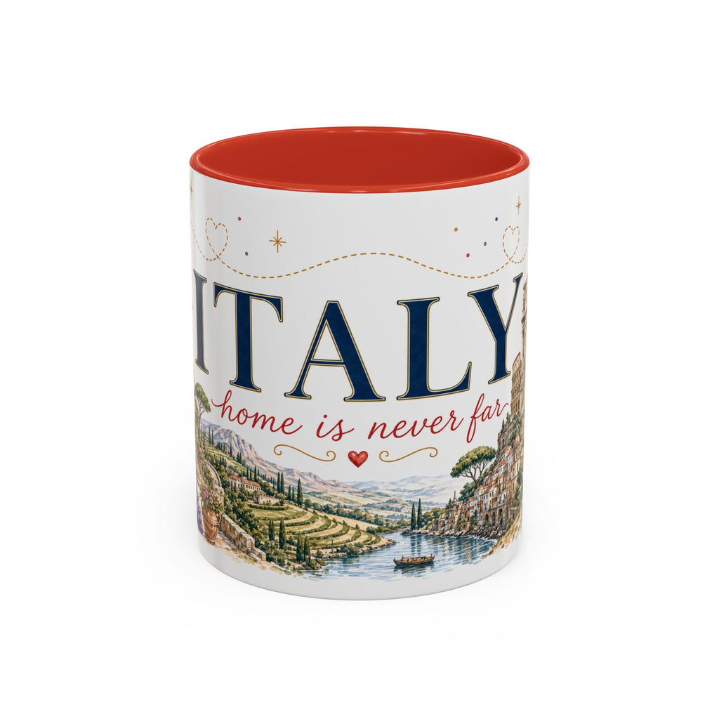 Italy Home Country Mug | Moving Away Gift | Long Distance Friendship | 11 oz 15 oz Accent Mug