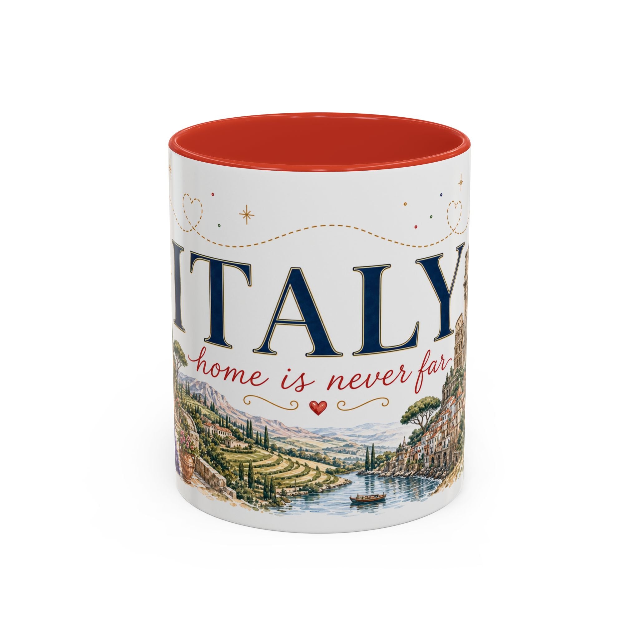 Italy Home Country Mug | Moving Away Gift | Long Distance Friendship | 11 oz 15 oz Accent Mug