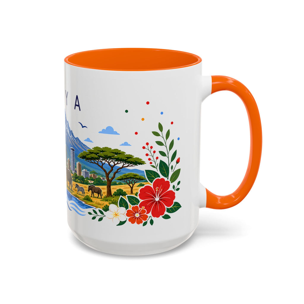 Kenya Coffee Mug | Travel Souvenir Accent Mug | Place Gift Ceramic Cup 11oz 15oz
