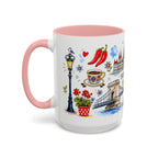 Budapest Travel Mug | European City Souvenir Accent Coffee Mug | 11oz 15oz Ceramic Cup
