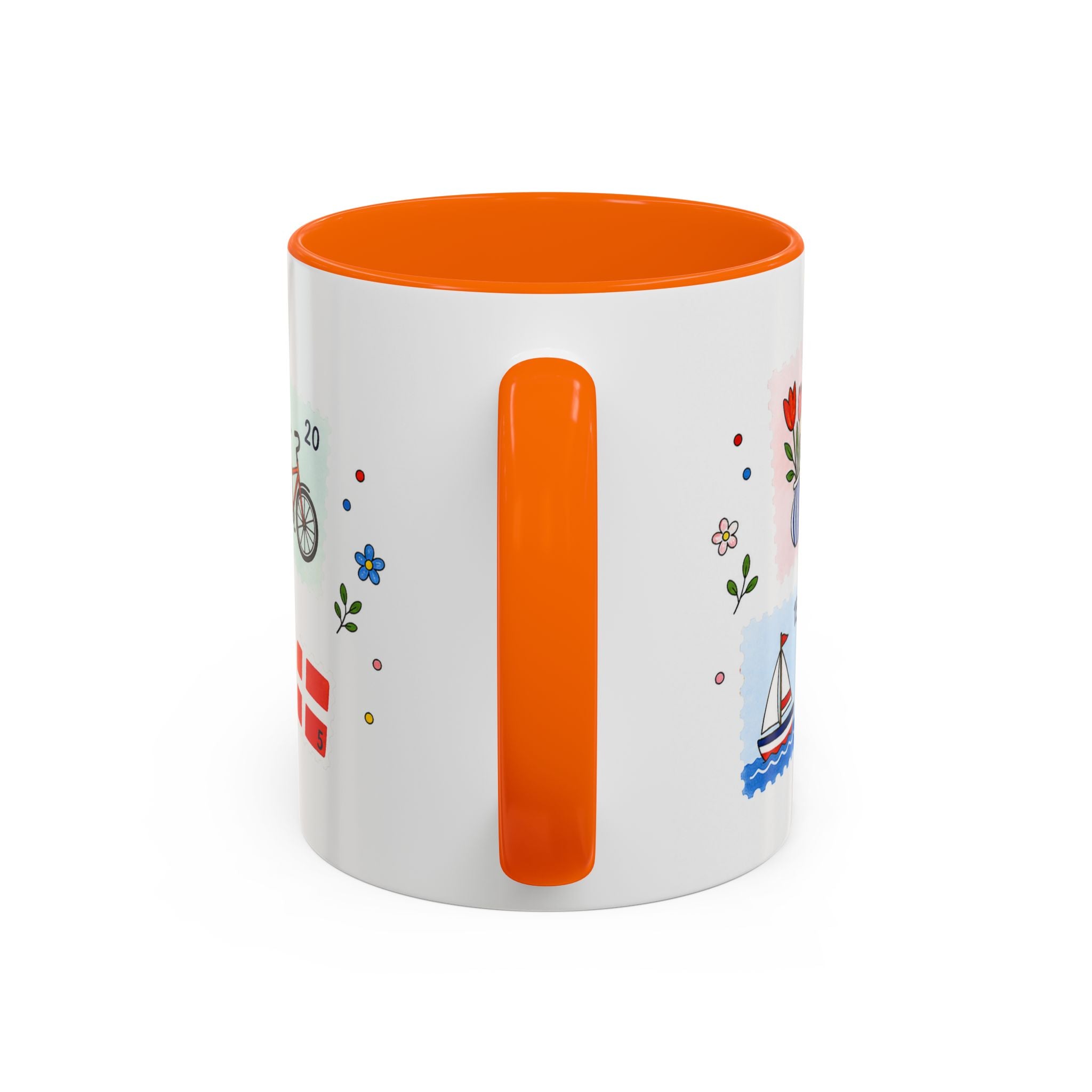 Copenhagen Coffee Mug | Postage Stamp Collage Mug | Travel Souvenir Accent Cup 11oz 15oz