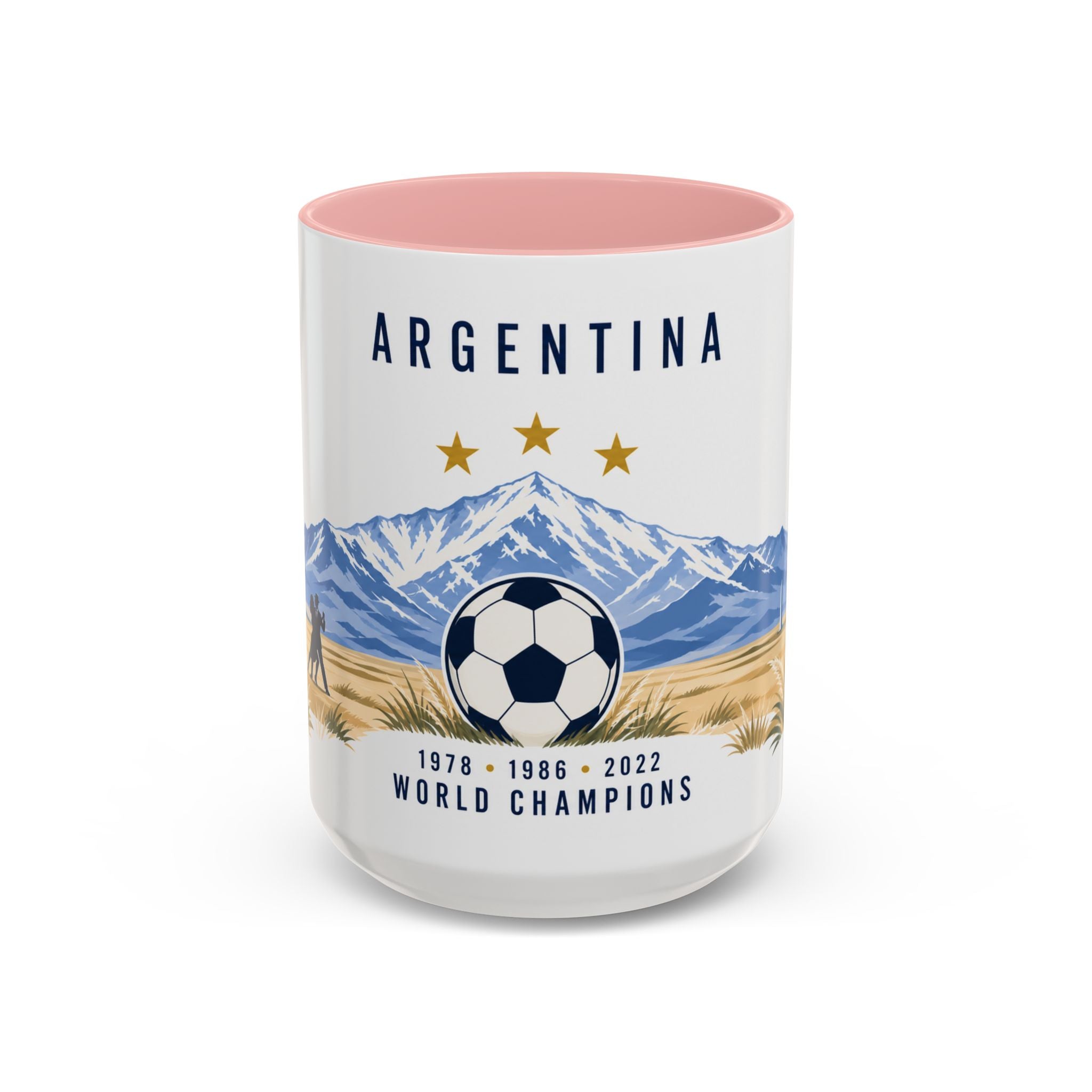 Argentina World Champions Mug | Three Time Soccer Champion Gift | Argentine Football Fan Cup | 1978–2022 | 11oz 15oz