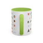 Boston Christmas Mug | Watercolor Travel Souvenir | Holiday Gift | Accent Ceramic Coffee Cup 11oz 15oz