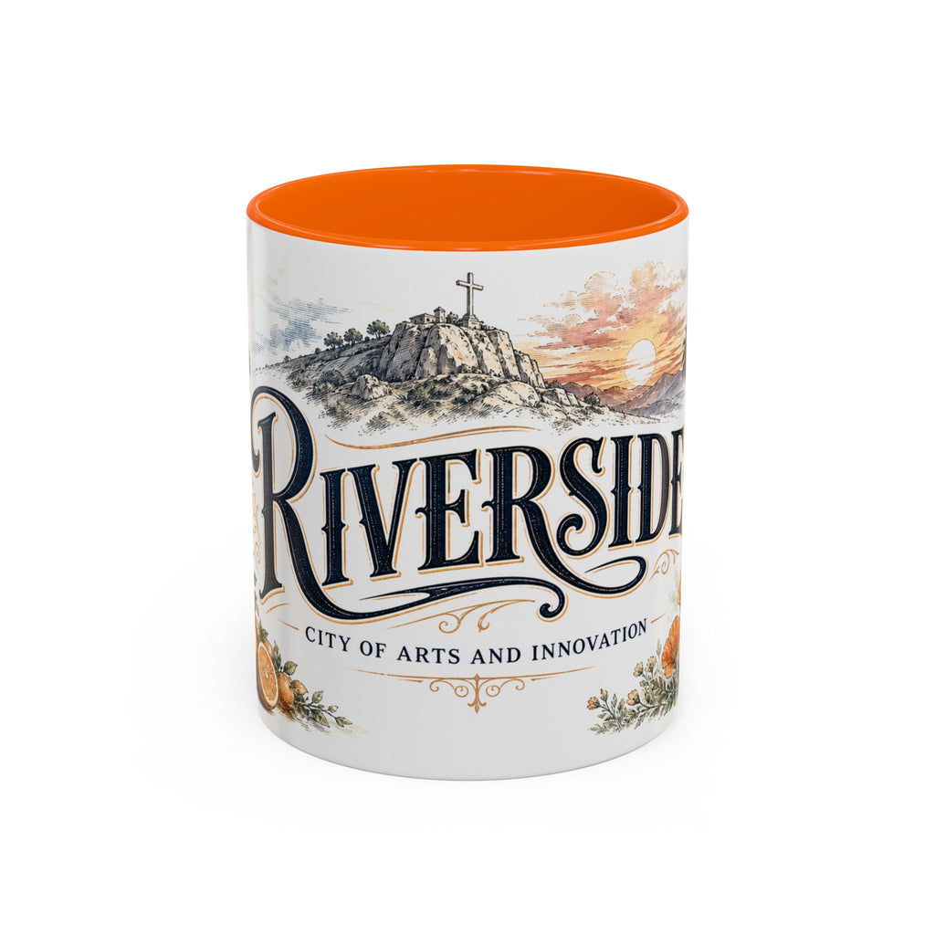 Riverside Coffee Mug | United States Travel Souvenir | Vintage Illustrated City Gift | 11 oz 15 oz Accent Mug