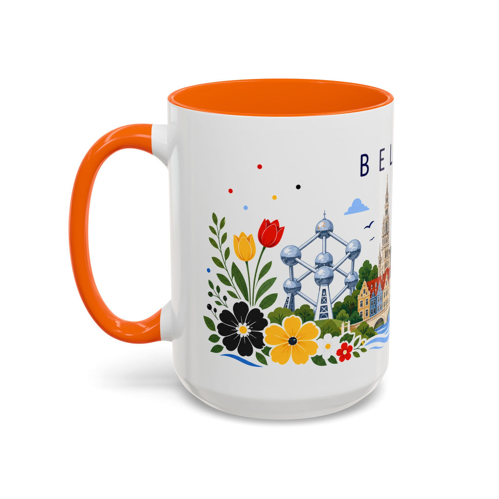 Belgium Coffee Mug | Travel Souvenir Accent Mug | Place Gift Ceramic Cup 11oz 15oz