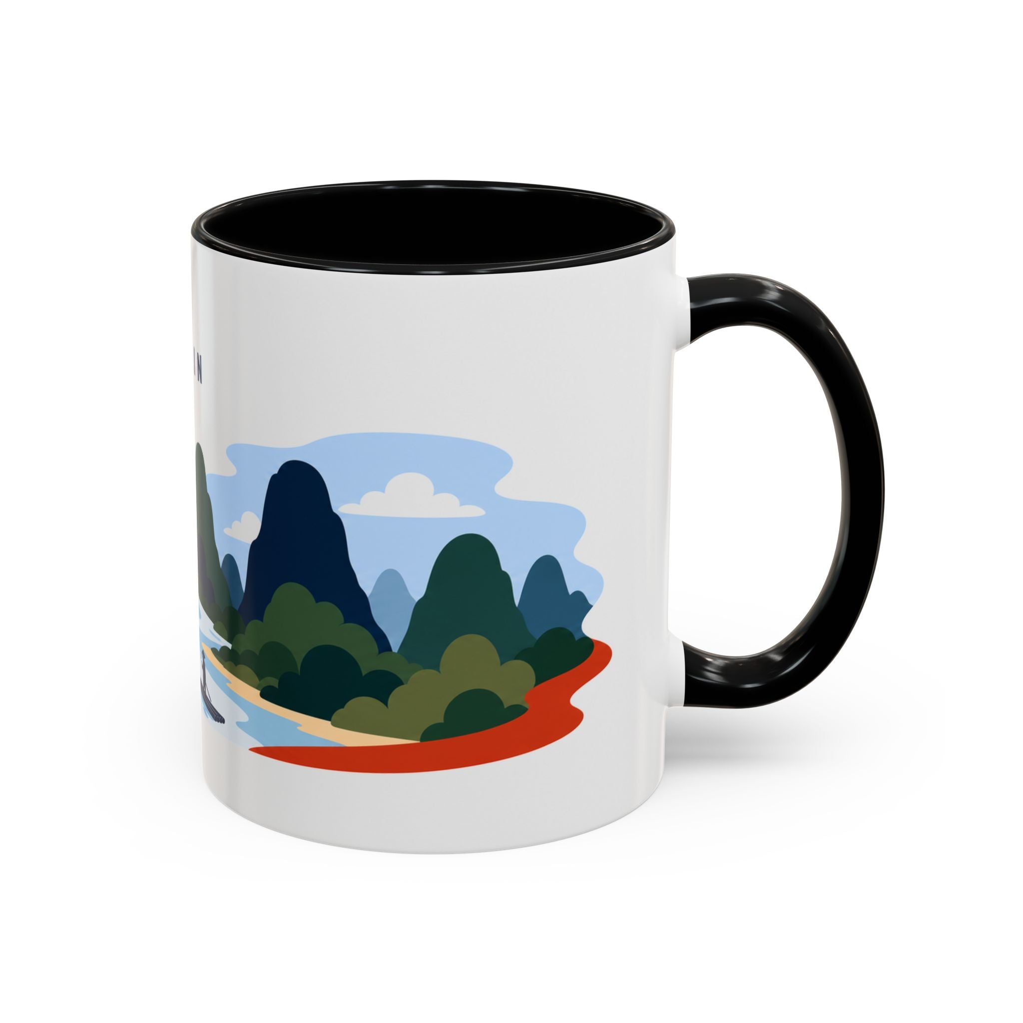 Guilin Coffee Mug | Travel Destination Souvenir Gift | Accent Color Ceramic 11oz 15oz