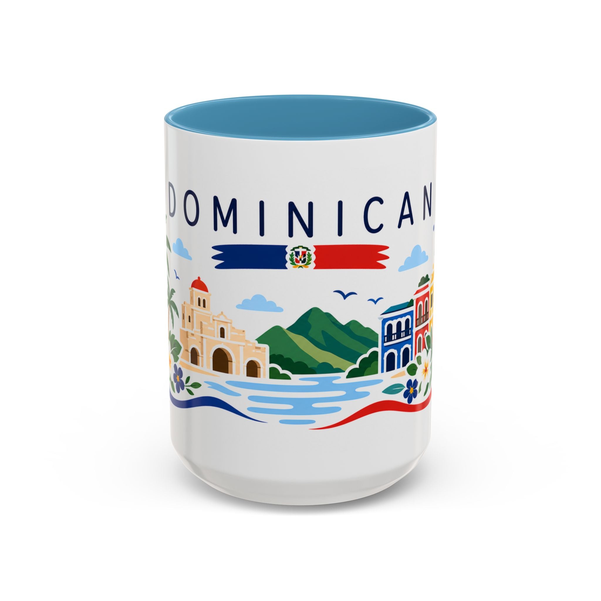 Dominican Republic Coffee Mug | Travel Souvenir Accent Mug | Country Gift Ceramic Cup 11oz 15oz