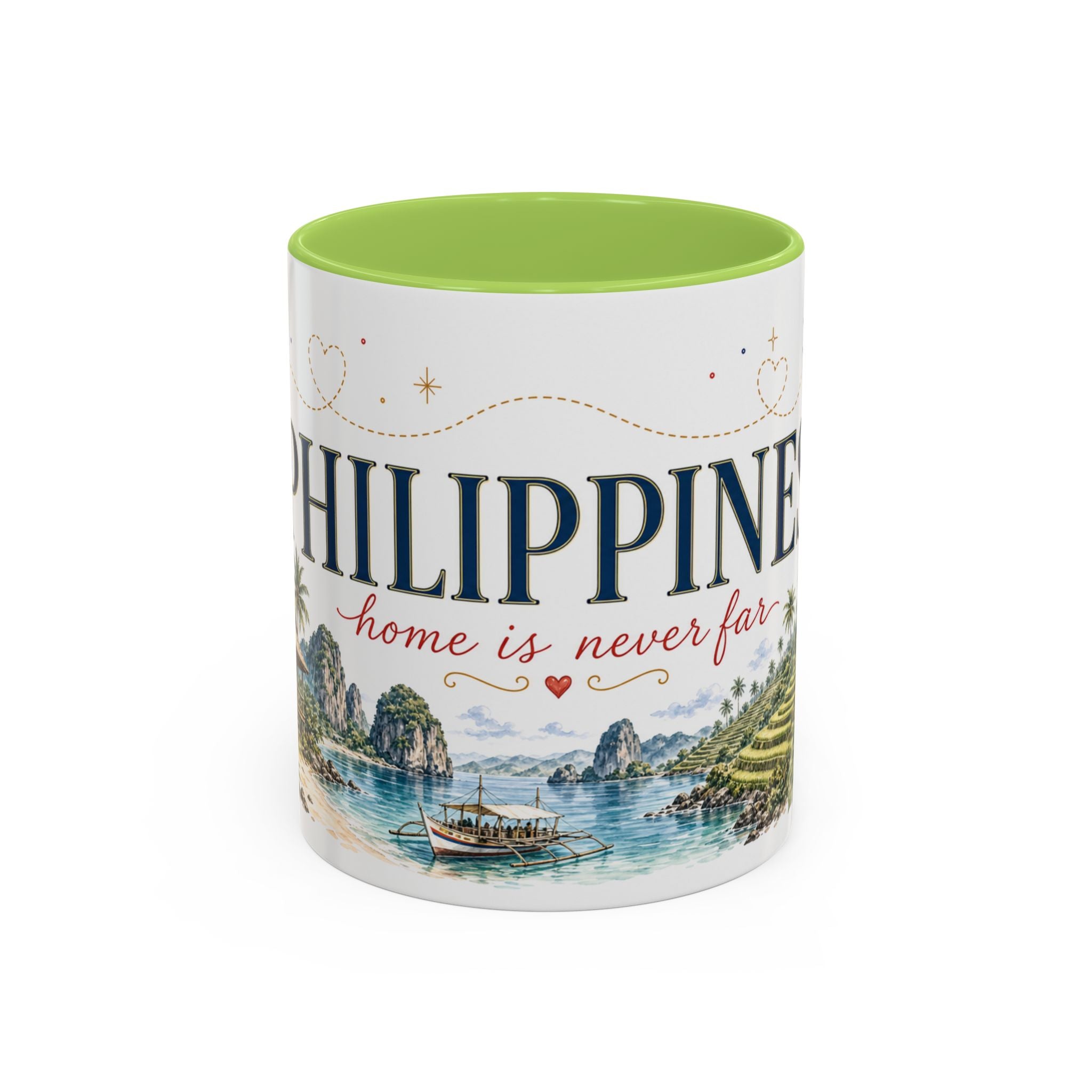 Philippines Home Country Mug | Moving Away Gift | Long Distance Friendship | 11 oz 15 oz Accent Mug
