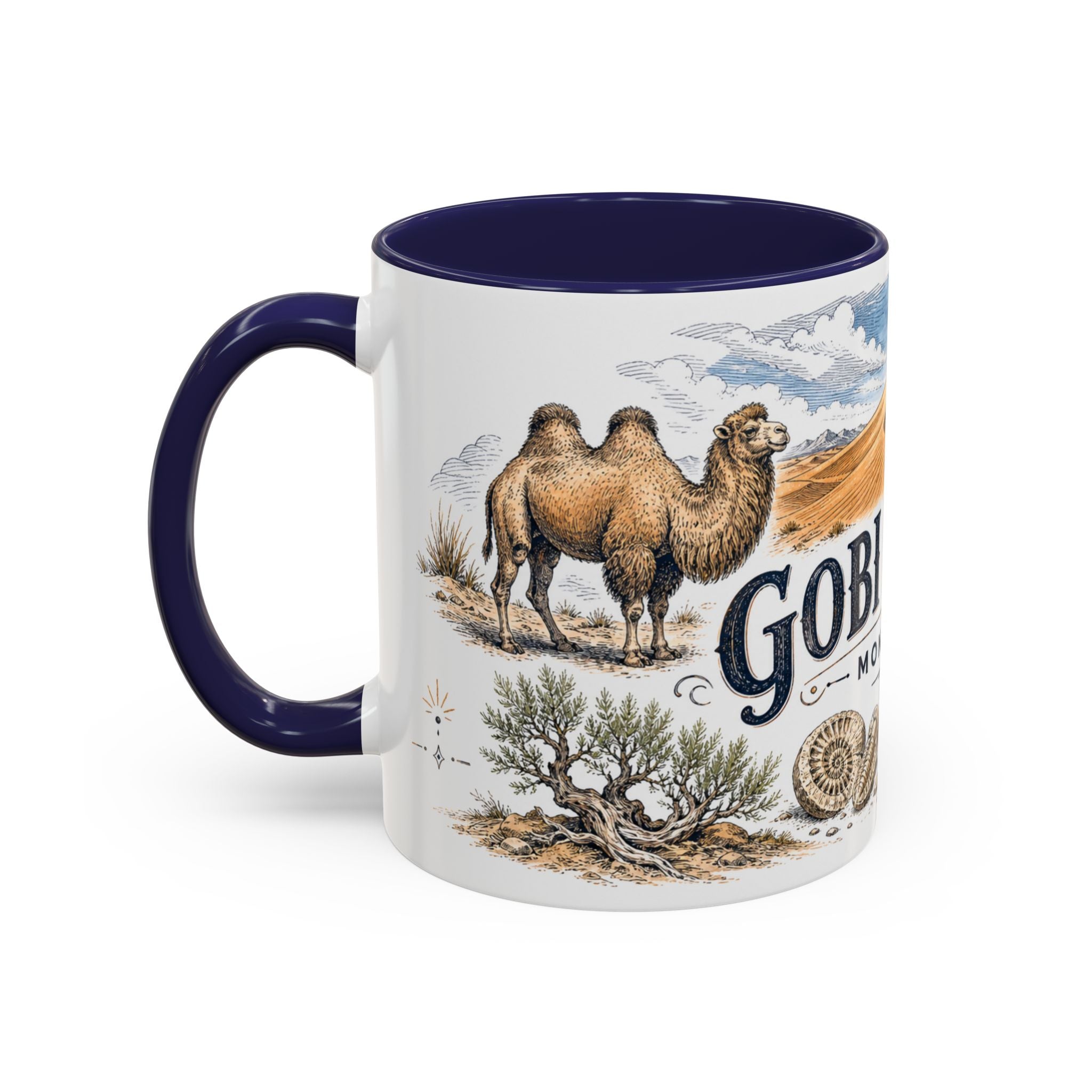 Gobi Desert Mug, Mongolia Travel Souvenir, Bucket List Gift, Accent Ceramic Coffee Mug 11oz 15oz
