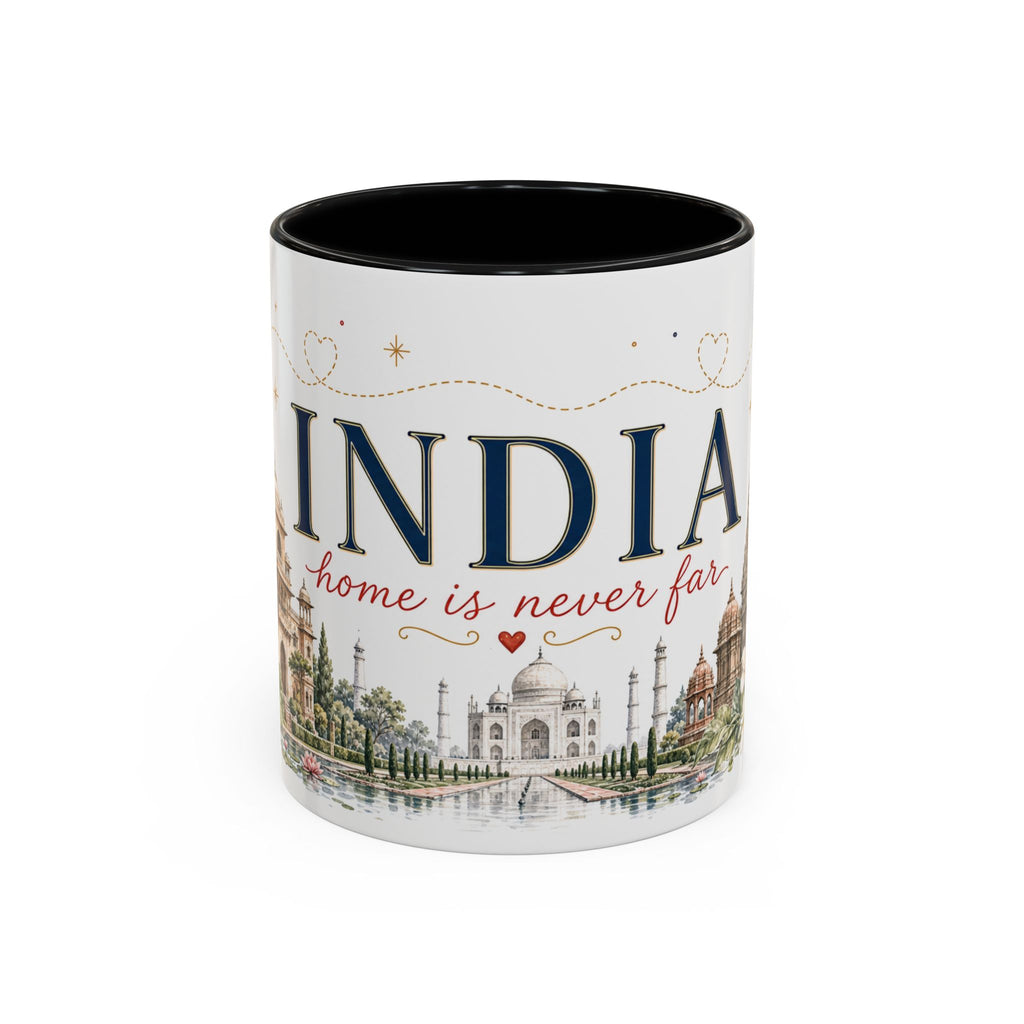 India Home Country Mug | Moving Away Gift | Long Distance Friendship | 11 oz 15 oz Accent Mug