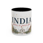 India Home Country Mug | Moving Away Gift | Long Distance Friendship | 11 oz 15 oz Accent Mug