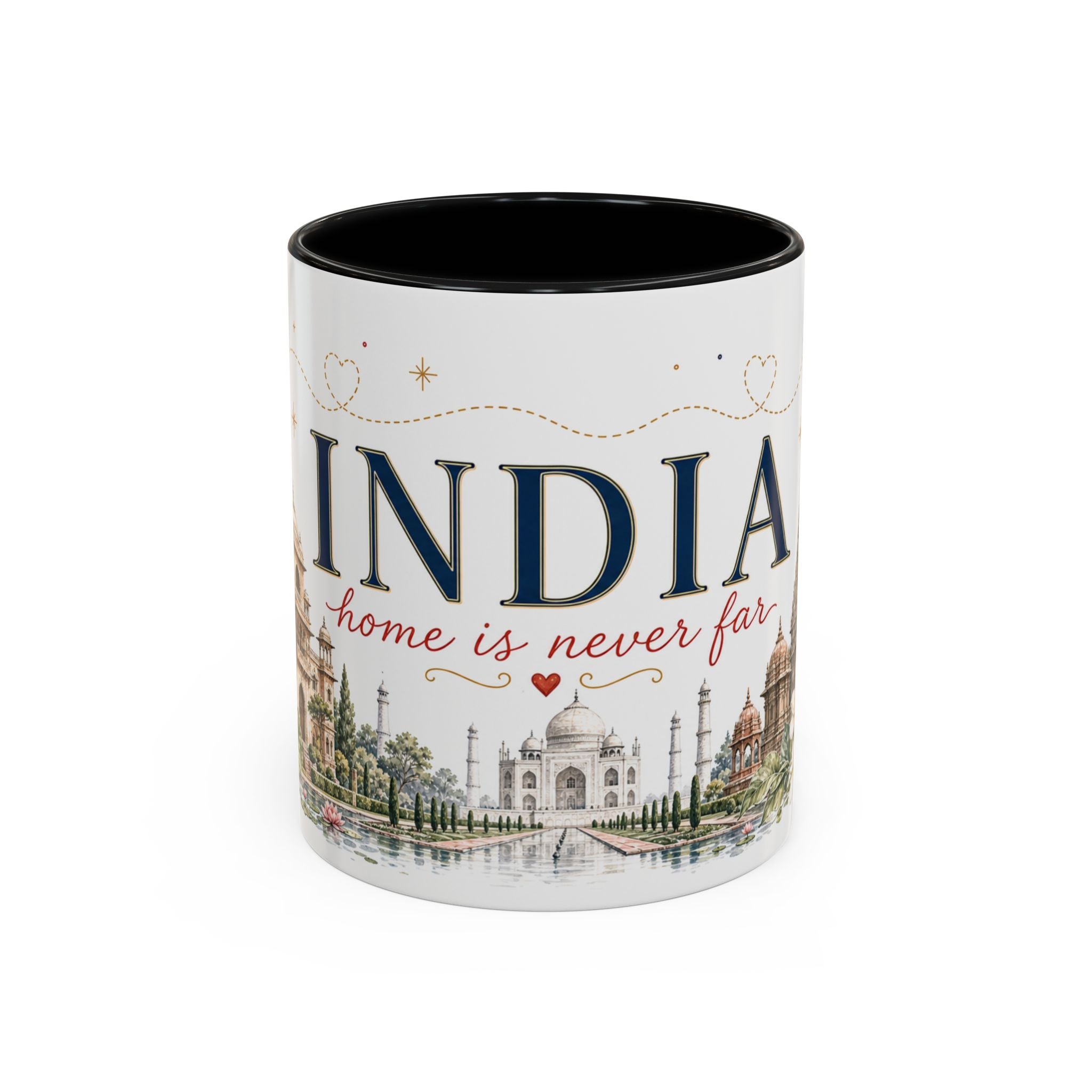 India Home Country Mug | Moving Away Gift | Long Distance Friendship | 11 oz 15 oz Accent Mug