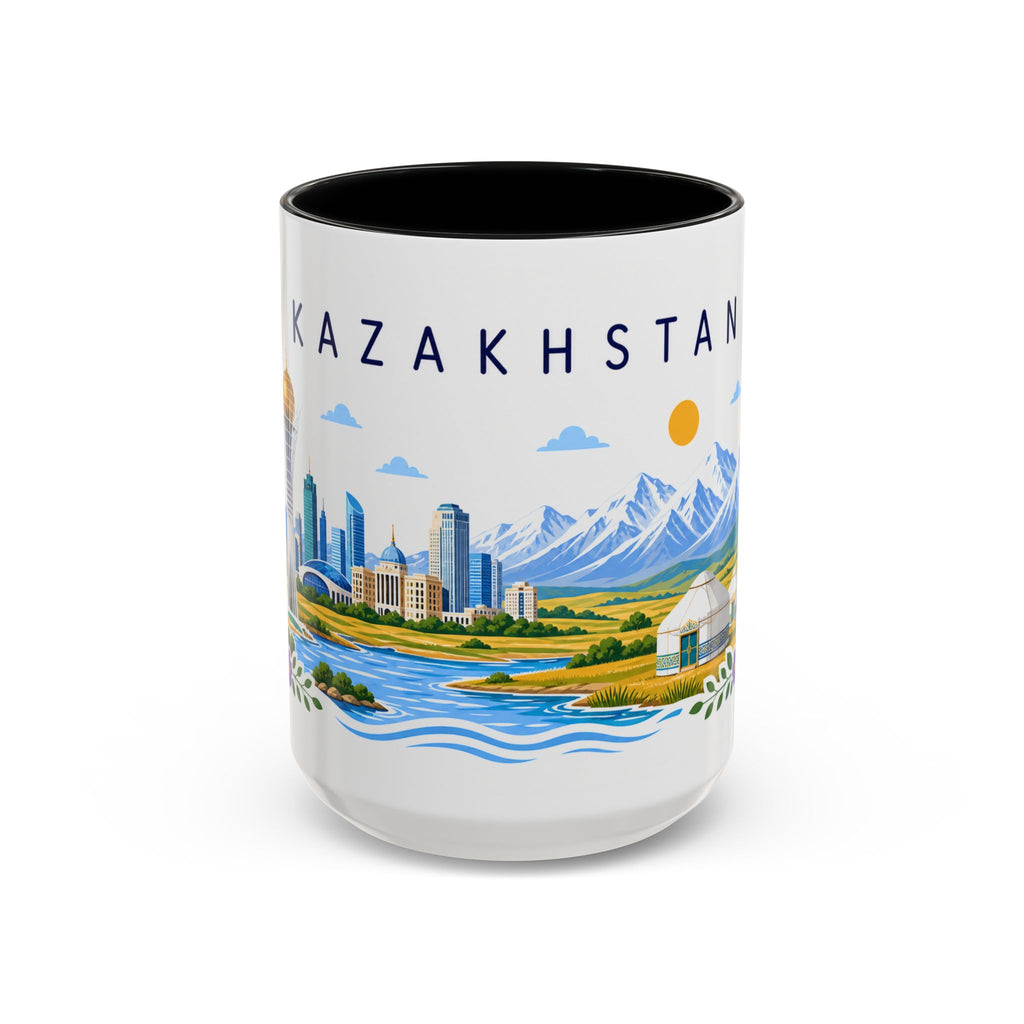 Kazakhstan Coffee Mug | Travel Souvenir Accent Mug | Place Gift Ceramic Cup 11oz 15oz
