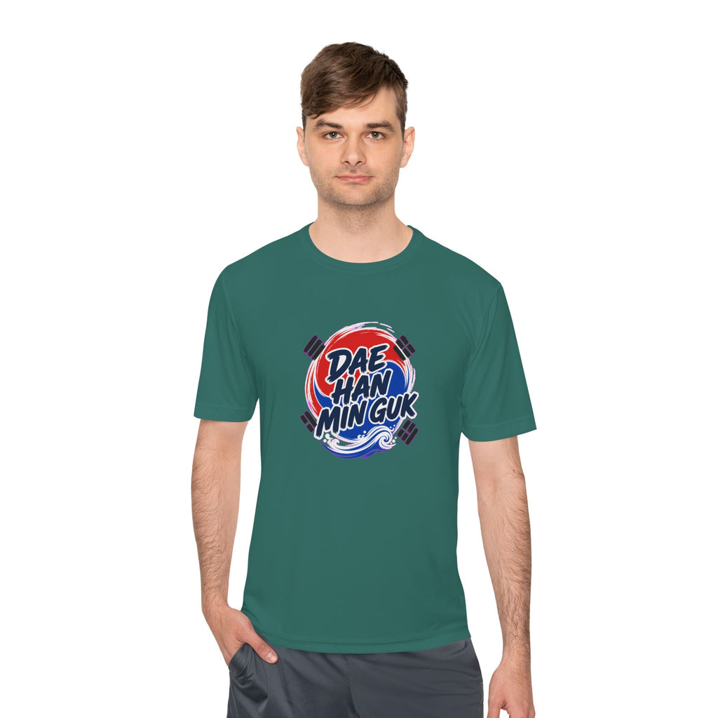 South Korea Dae Han Min Guk Soccer Fan T-Shirt, Moisture Wicking Sport Tee