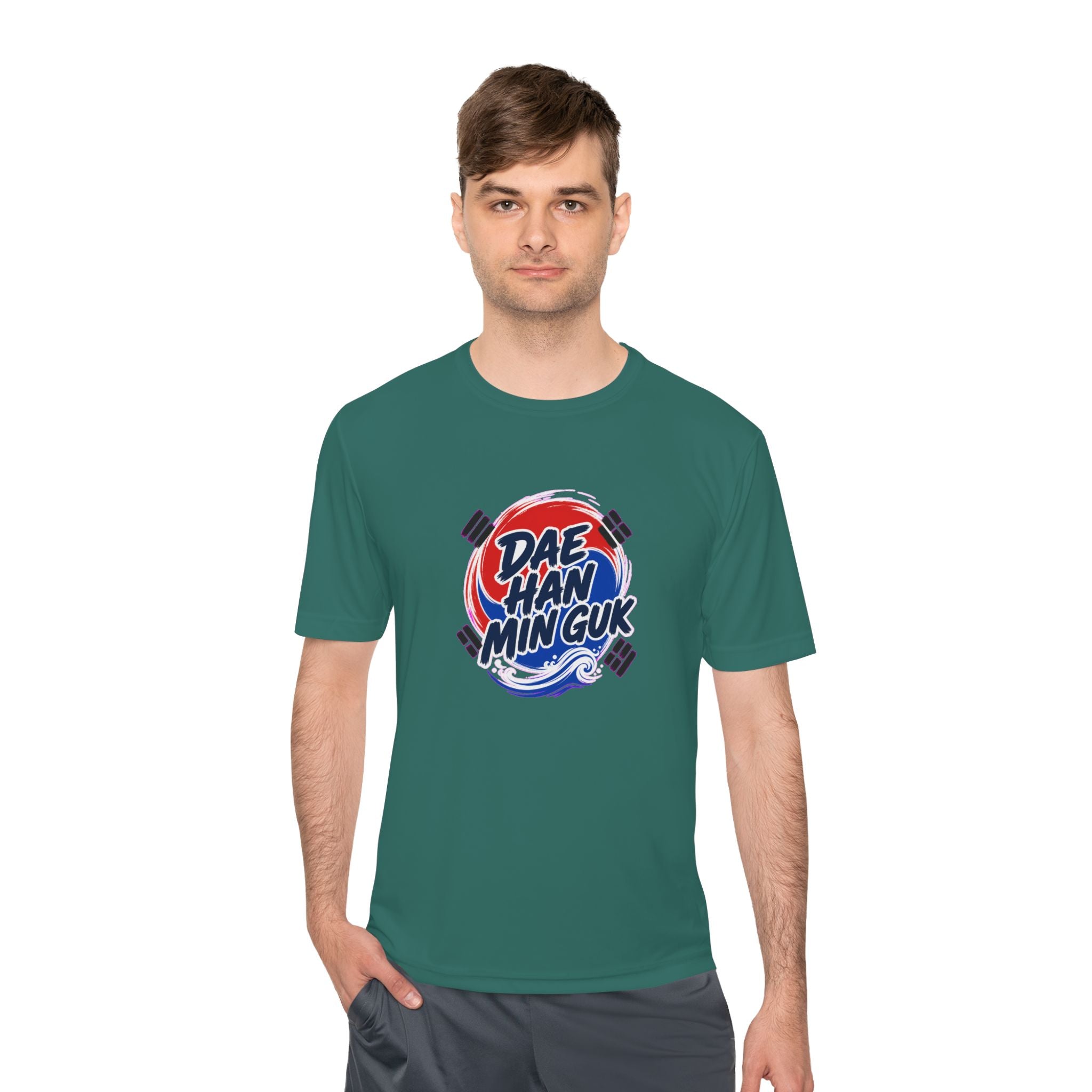 South Korea Dae Han Min Guk Soccer Fan T-Shirt, Moisture Wicking Sport Tee