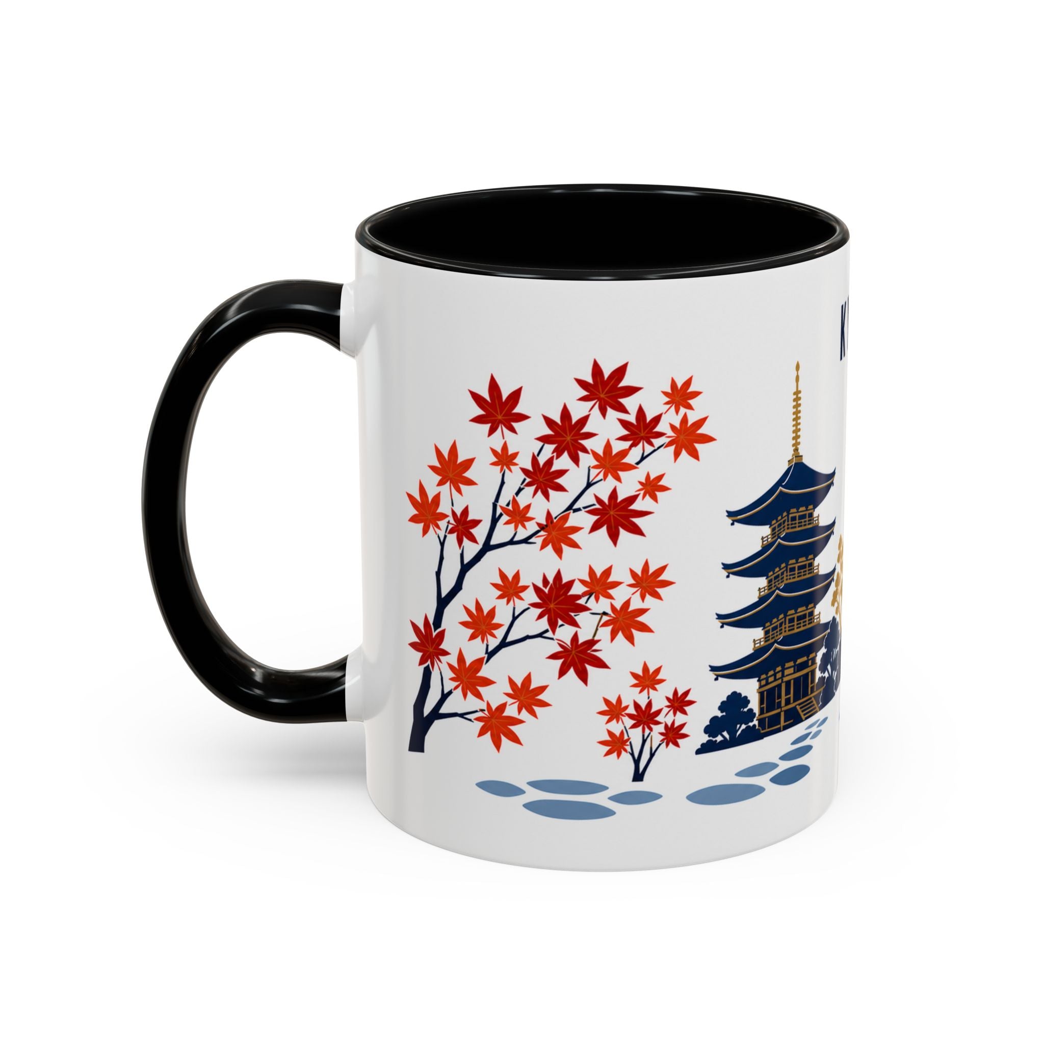 Kyoto Coffee Mug | Japan Travel Souvenir | Porcelain Decal City Gift | 11oz 15oz Accent Mug