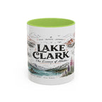 Lake Clark National Park Coffee Mug | Alaska Fly-in Wilderness Adventure Gift | Accent Color Ceramic 11oz 15oz
