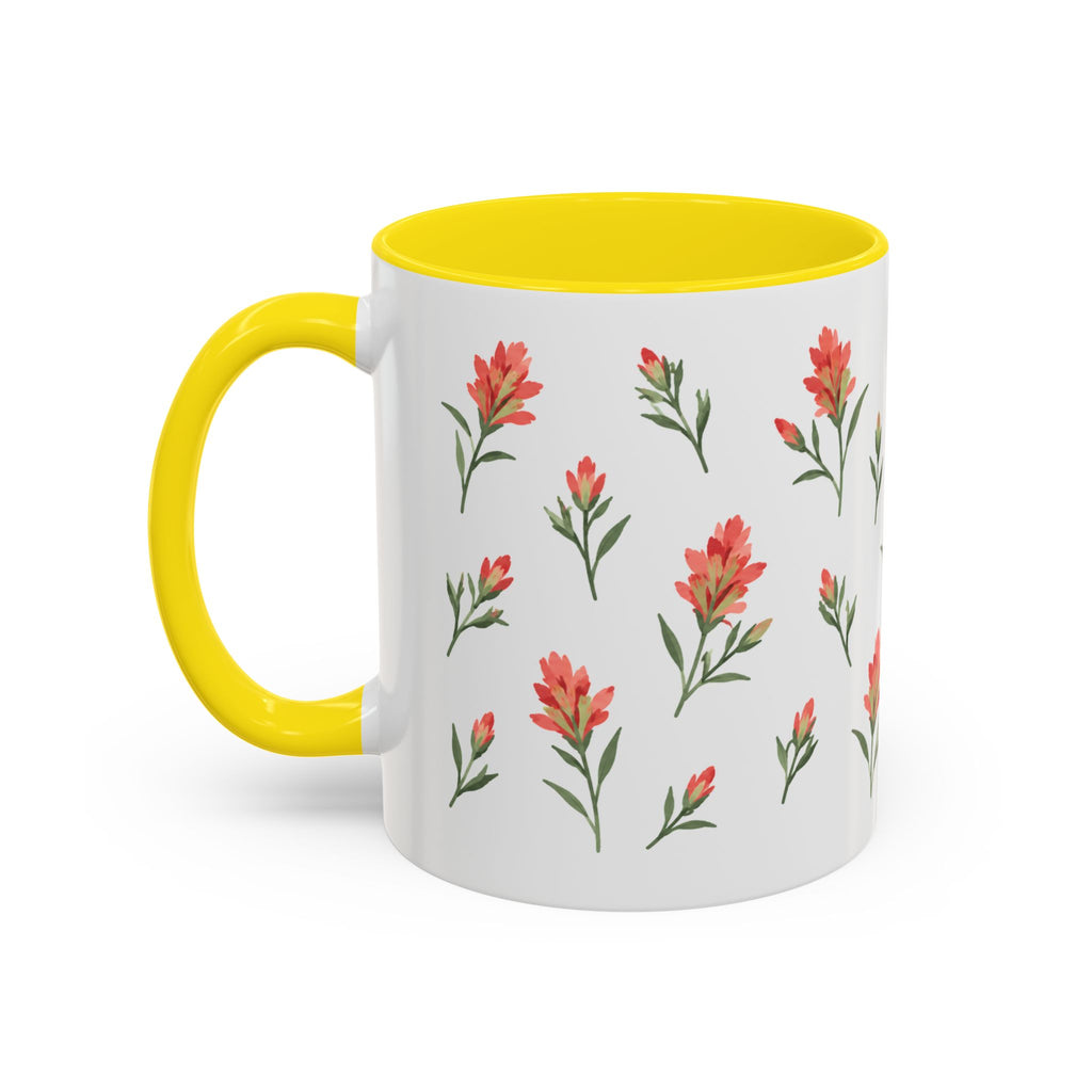 Wyoming Indian Paintbrush Mug, State Flower Floral Coffee Cup, 11oz Botanical Gift