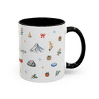 Banff Lake Louise Christmas Mug | Watercolor Travel Souvenir | Holiday Gift | Accent Ceramic Coffee Cup 11oz 15oz