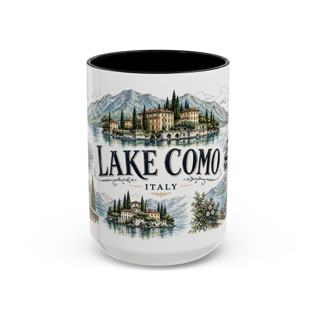 Lake Como Mug, Italy Travel Souvenir, Bucket List Gift, Accent Ceramic Coffee Mug 11oz 15oz